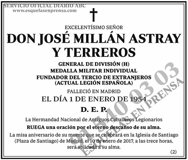 José Millán Astray y Terreros